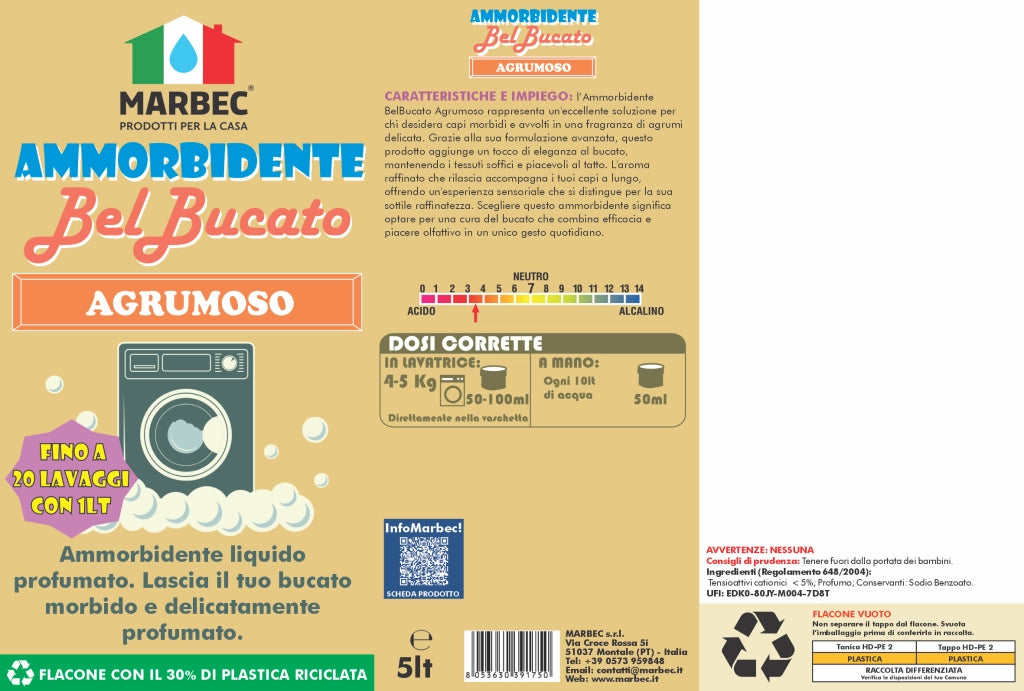 AMMORBIDENTE BelBucato Agrumoso 5LTx4Pz