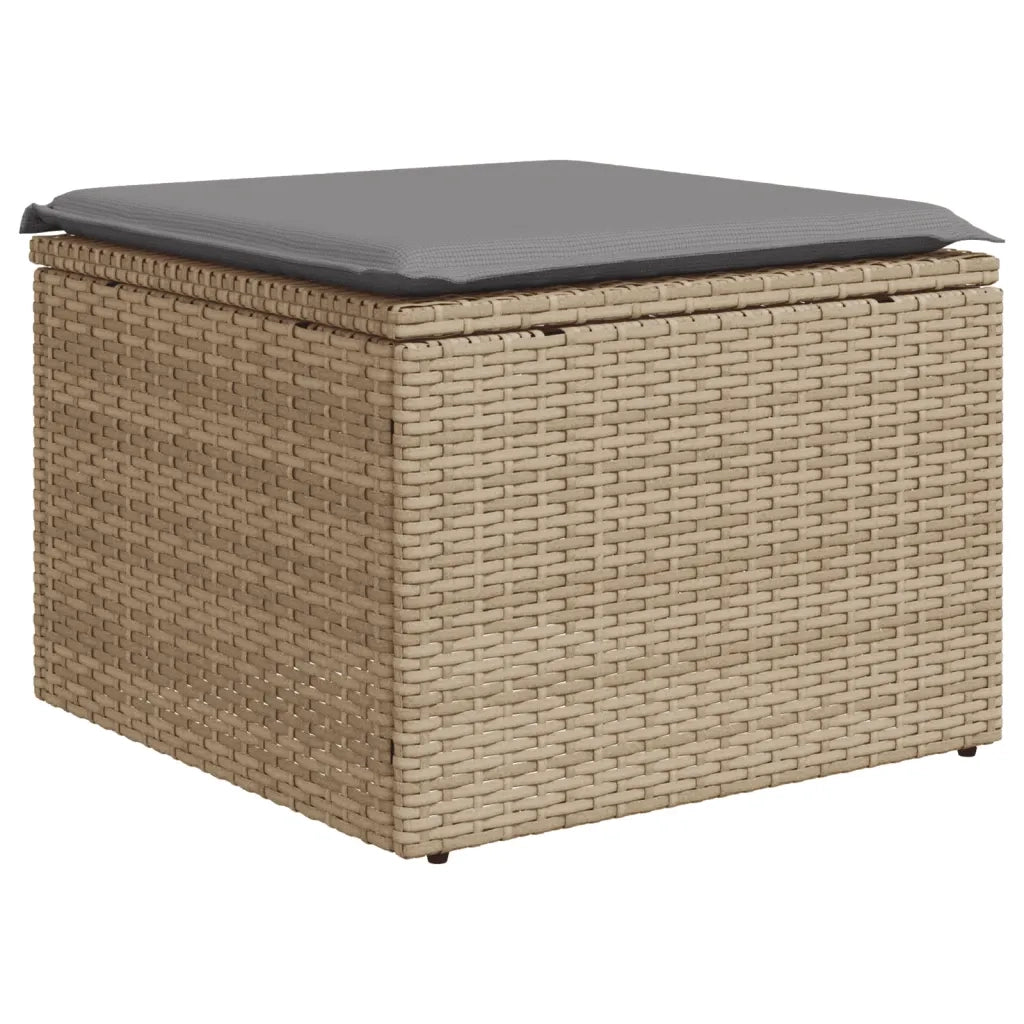 Set Divano da Giardino 8 pz con Cuscini Beige in Polyrattan 3220488