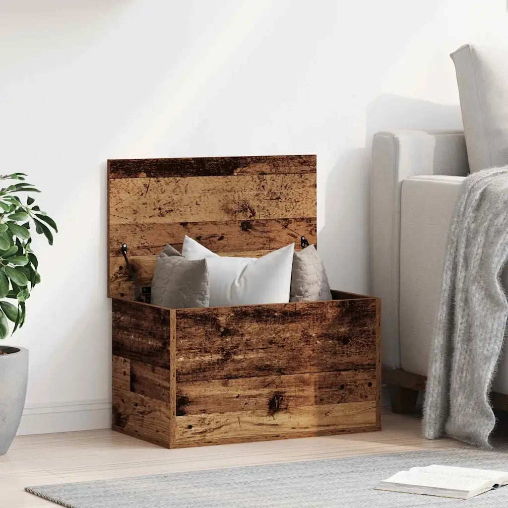 Scatola di Stoccaggio Legno vecchio 60 x 35 x 35 cm 868702
