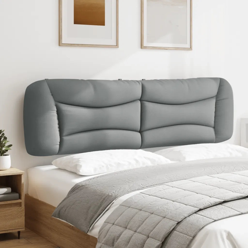 Cuscino Testiera Hvar Grigio Chiaro 180 cm in Tessuto 374600