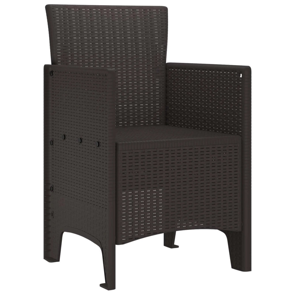 Sedia da Giardino 4 pcs Marrone 53 x 49 x 85 cm Polipropilene