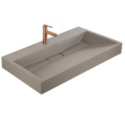 Lavabo In Conglomerato Rea Goya Taupe 100cm