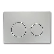 Placca di scarico doppio tasto in ABS silver grey opaco e cromato
