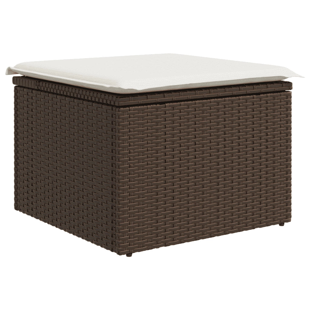 Set Divano da Giardino 6 pz con Cuscini Marrone in Polyrattan 3252800