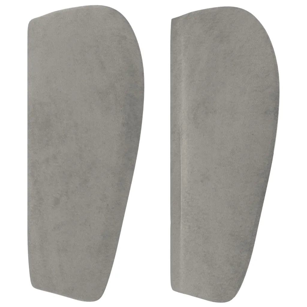 Testiera ad Orecchio Grigio Chiaro 103x23x78/88 cm in Velluto 3117046