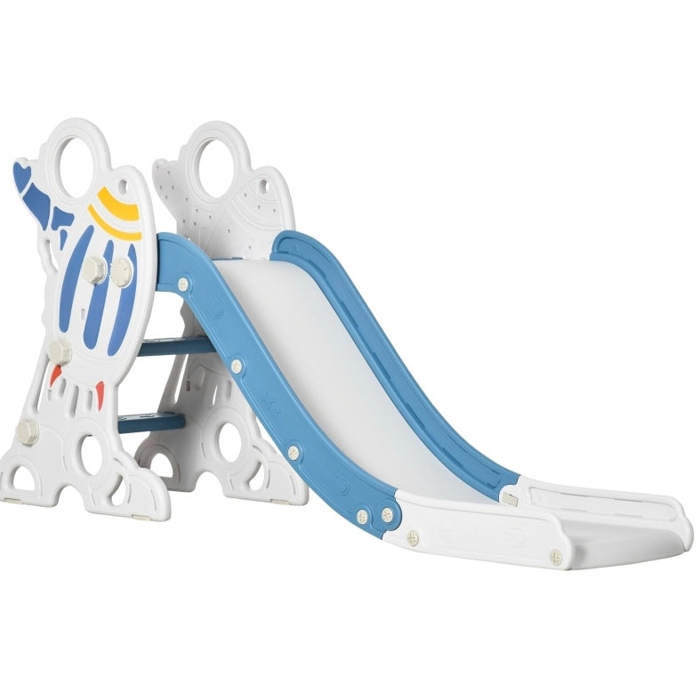 Scivolo per bambini da interno, design razzo, blu, 157 x 46,5 x 80 cm
