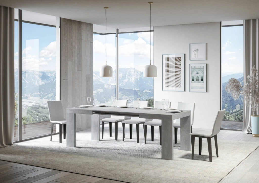 Tavolo Allungabile 130-390x90x77 cm Roxell Cemento