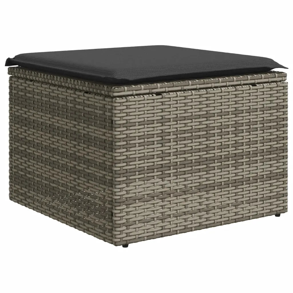 Set Divani da Giardino 7 pz con Cuscini Grigio in Polyrattan 3256480