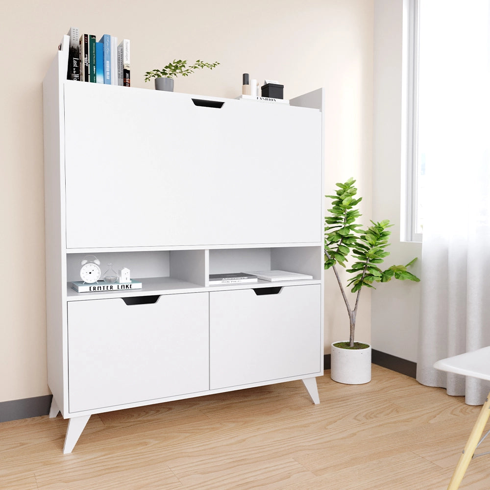 Vicco Scrivania per segretaria Bianco 110 x 45 cm