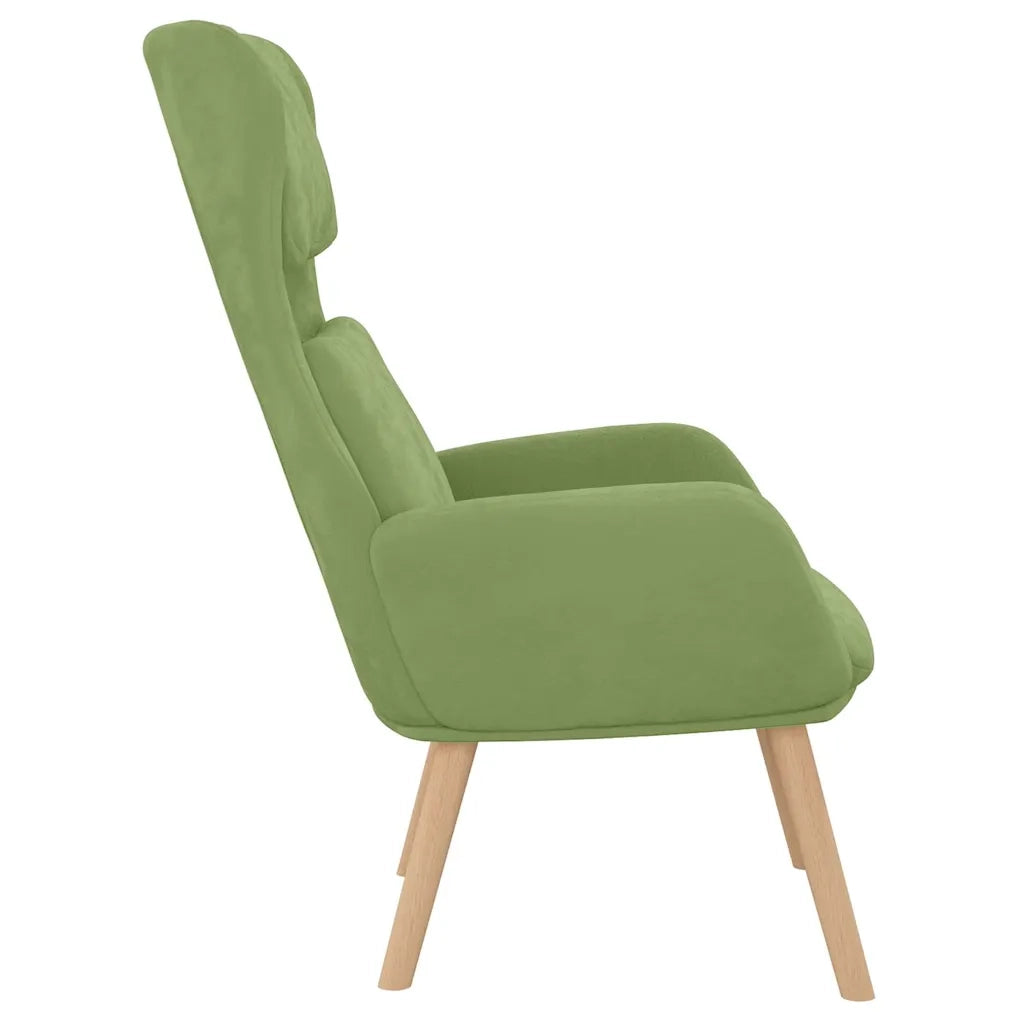 Poltrona Relax Verde Chiaro in Velluto 341354
