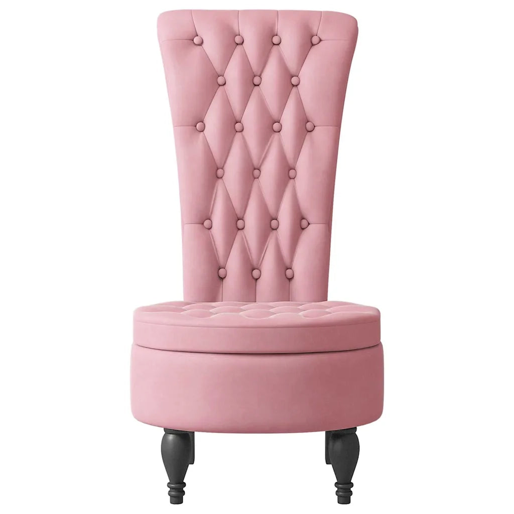SediaAltaconSchienale Rosa 56,5 x 70 x 110 cm Velluto