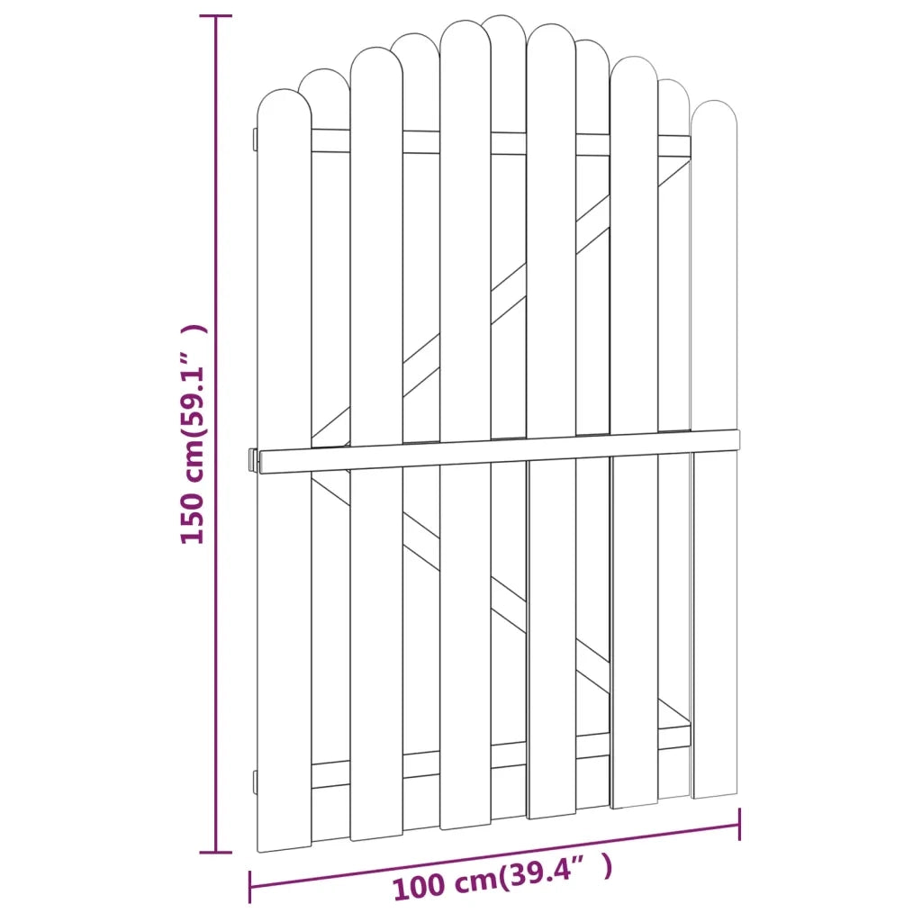 Cancello da Giardino in Legno di Pino Impregnato 100x150 cm 45329