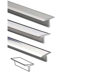 PROFILO T MT 0,9- - mm.14x9 alluminio argento lucido - 10 pezzi