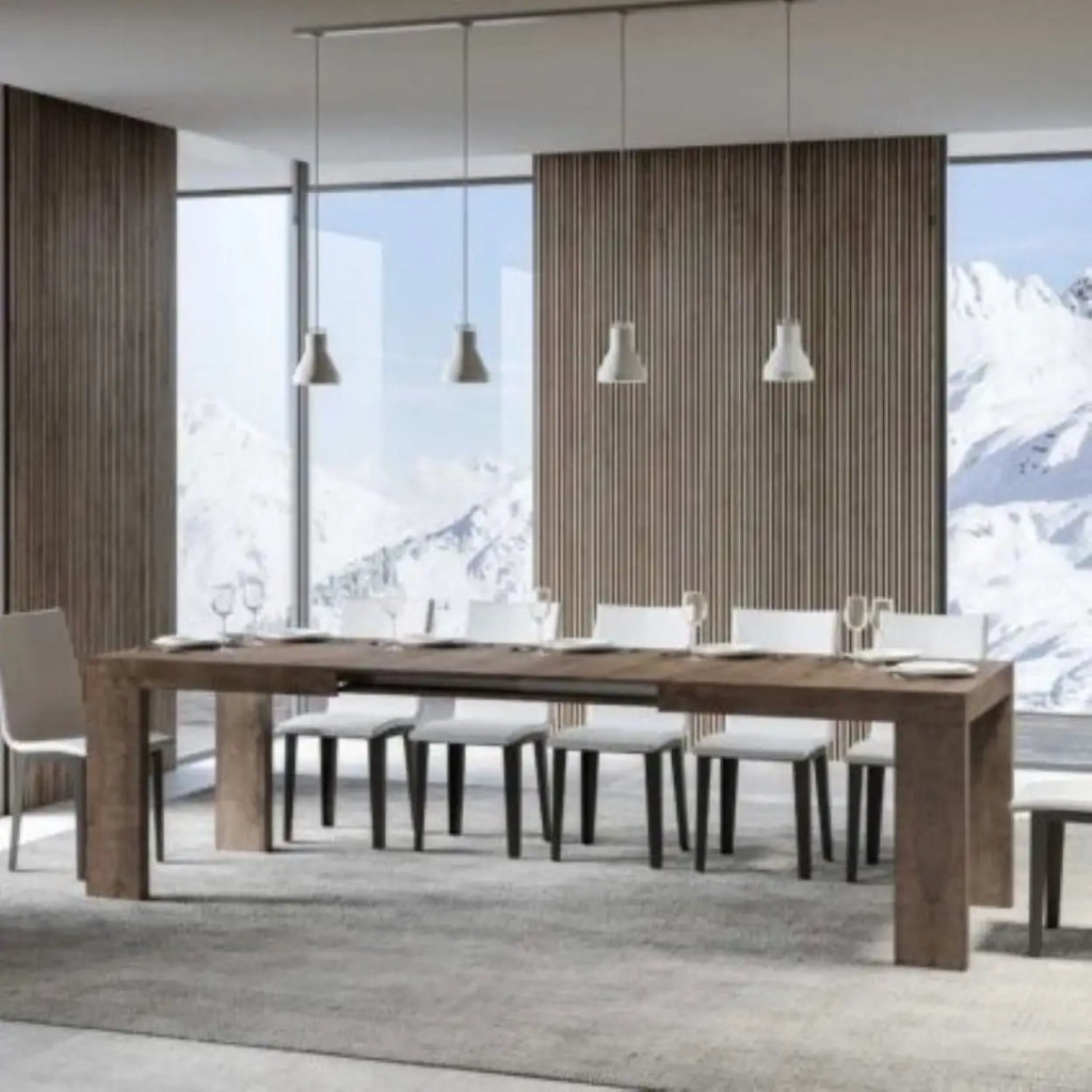 Tavolo allungabile 160/264x90 cm Roxell colore noce