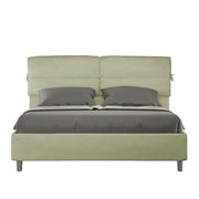 Letto Matrimoniale 160x190 cm con Rete e Contenitore Nandy Tè verde