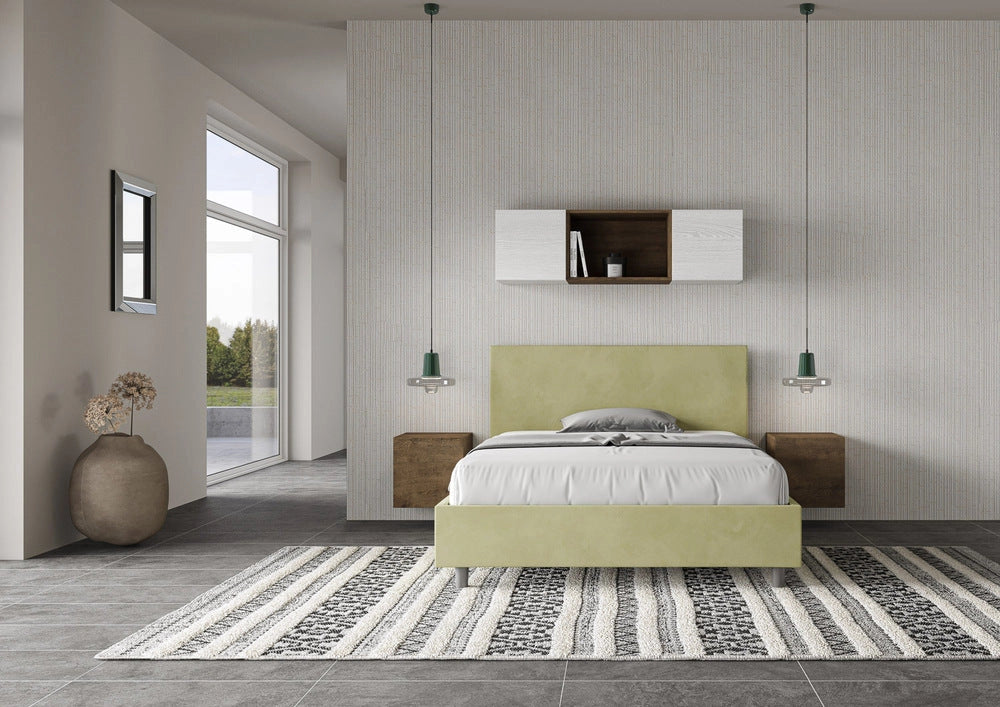 Letto Matrimoniale Extra Large 200x200 cm con Rete Adele Tè Verde
