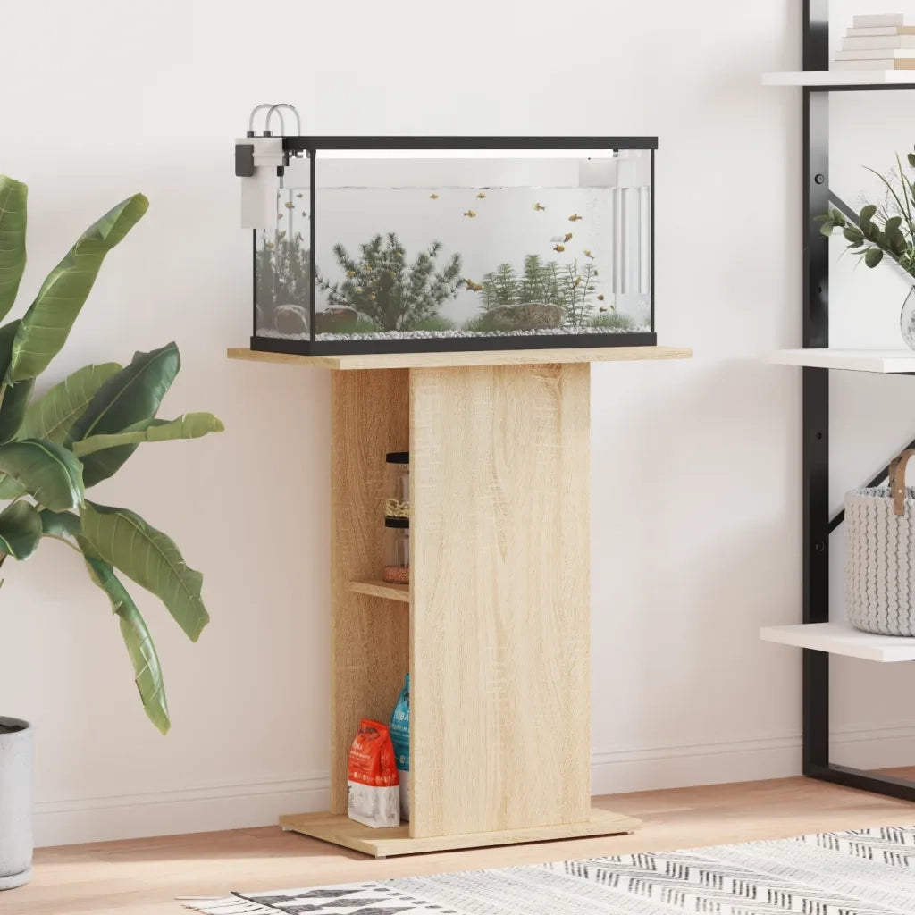 Supporto per acquario in rovere Sonoma 60,5x36x72,5 cm 833642