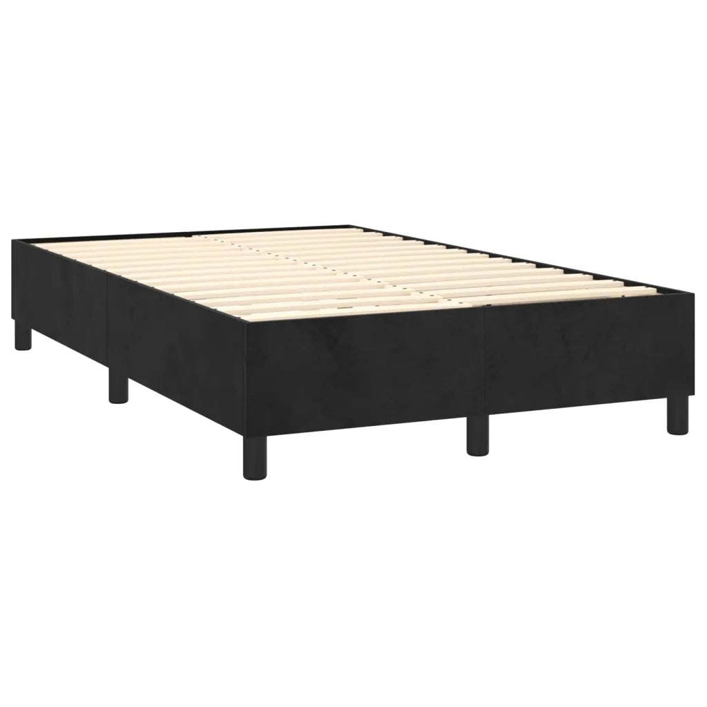 Letto a Molle con Materasso e LED Nero 120x200 cm in Velluto 3136115