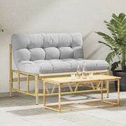 Panchina da giardino Grigio chiaro 110 x 75 x 71 cm Acciaio