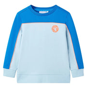 Felpa da Bambino Blu Brillante e Azzurro 128 11827