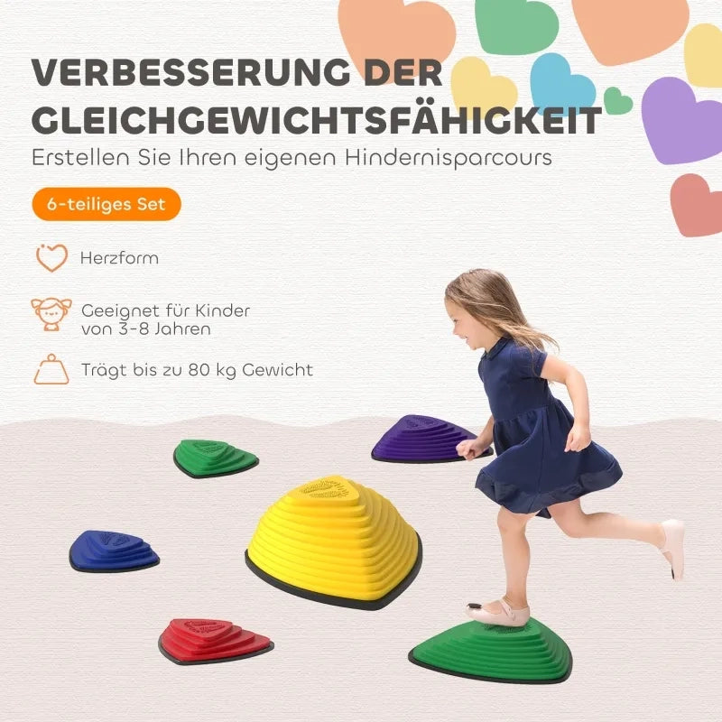 Set 6 Sgabelli Impilabili, Design Antiscivolo, per Interni ed Esterni, Multicolore