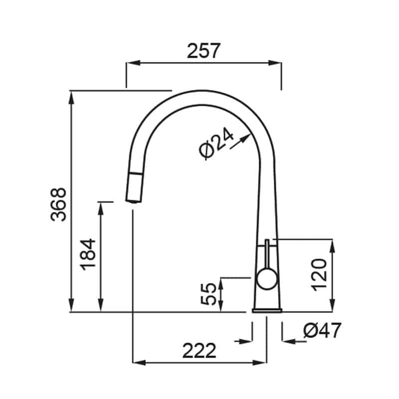 Rubinetto Miscelatore Cucina Elleci Athena Plus Cromato MIKATPCR