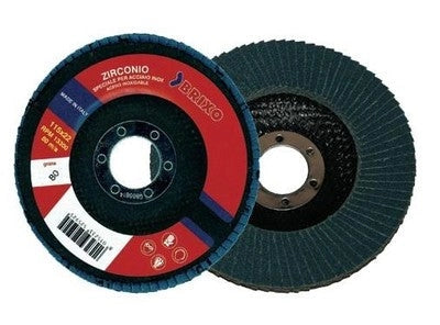 10 PZ DISCHI LAMELLARI ZIRCONIO SPECIFICI PER ACCIAIO INOX GRANA 40  MM. 115