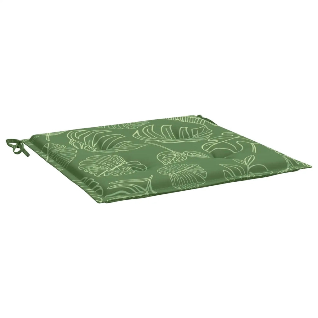 Cuscini per sedie 4 pz | Cuscini per sedie Verde e Bianco 50 x 50 x 4 cm
