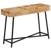 Toeletta 105x35x75cm Legno Massello Mango Grezzo e Ferro 372738