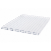 EZOOZA Policarbonato Alveolare 6 mm 100x98 cm Trasparente 2 Pezzi