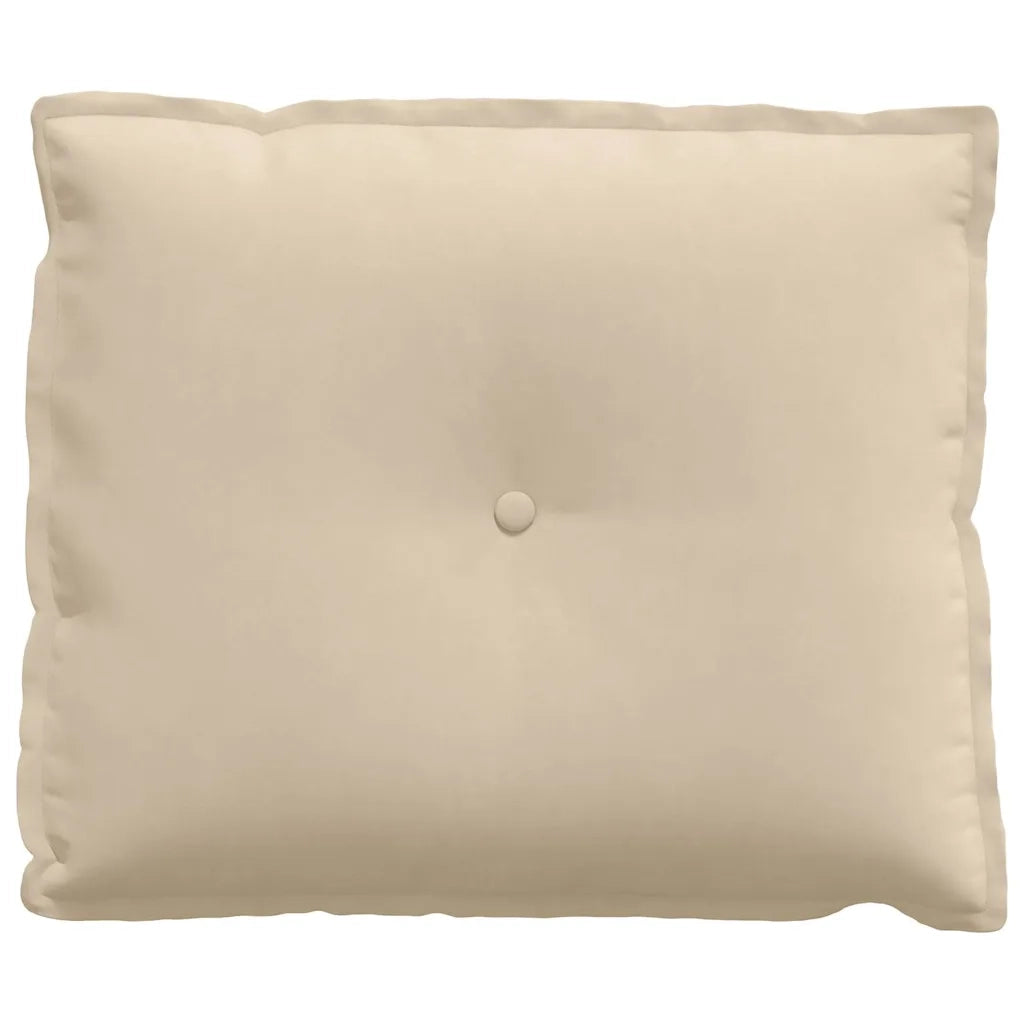 Cuscino per Schiena Crema 60 x 50 cm Tessuto in Microfibra 42014691
