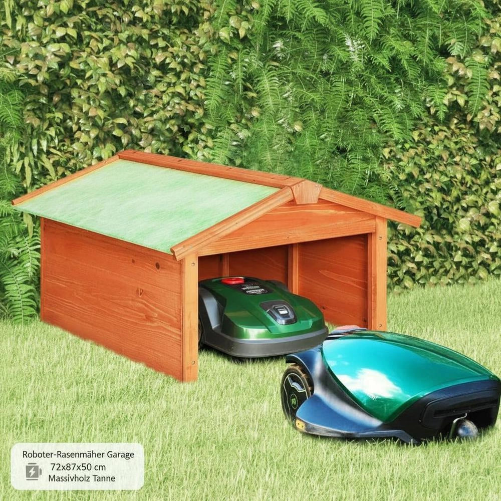 Robot Lawnmower Garage 72x87x50 Cm Solid Fir Wood