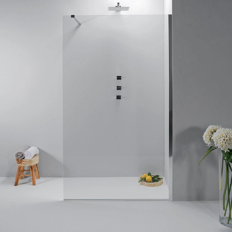 Box Doccia Walk In  100 Cm in Cristallo Trasparente con Anticalcare