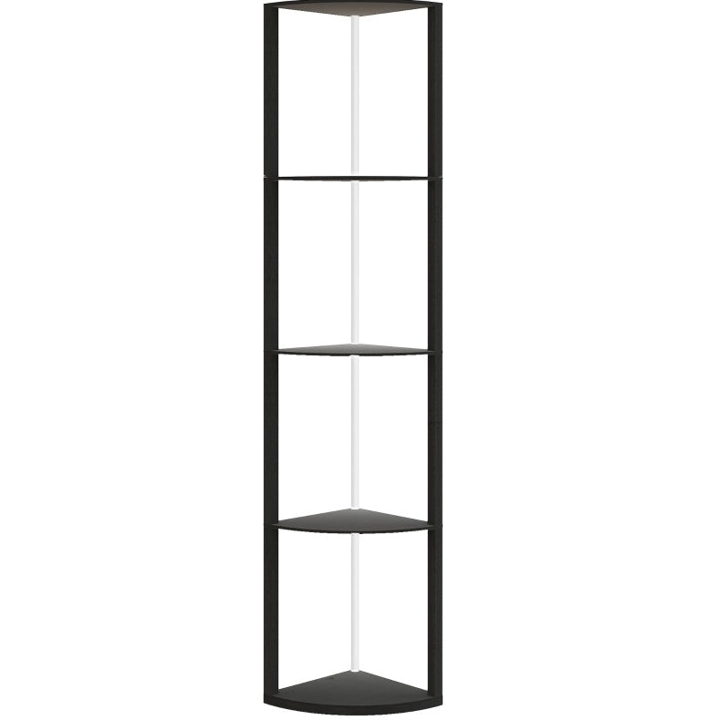 Lampada da terra LED RGB a 5 ripiani con telecomando e scaffale integrato, nero