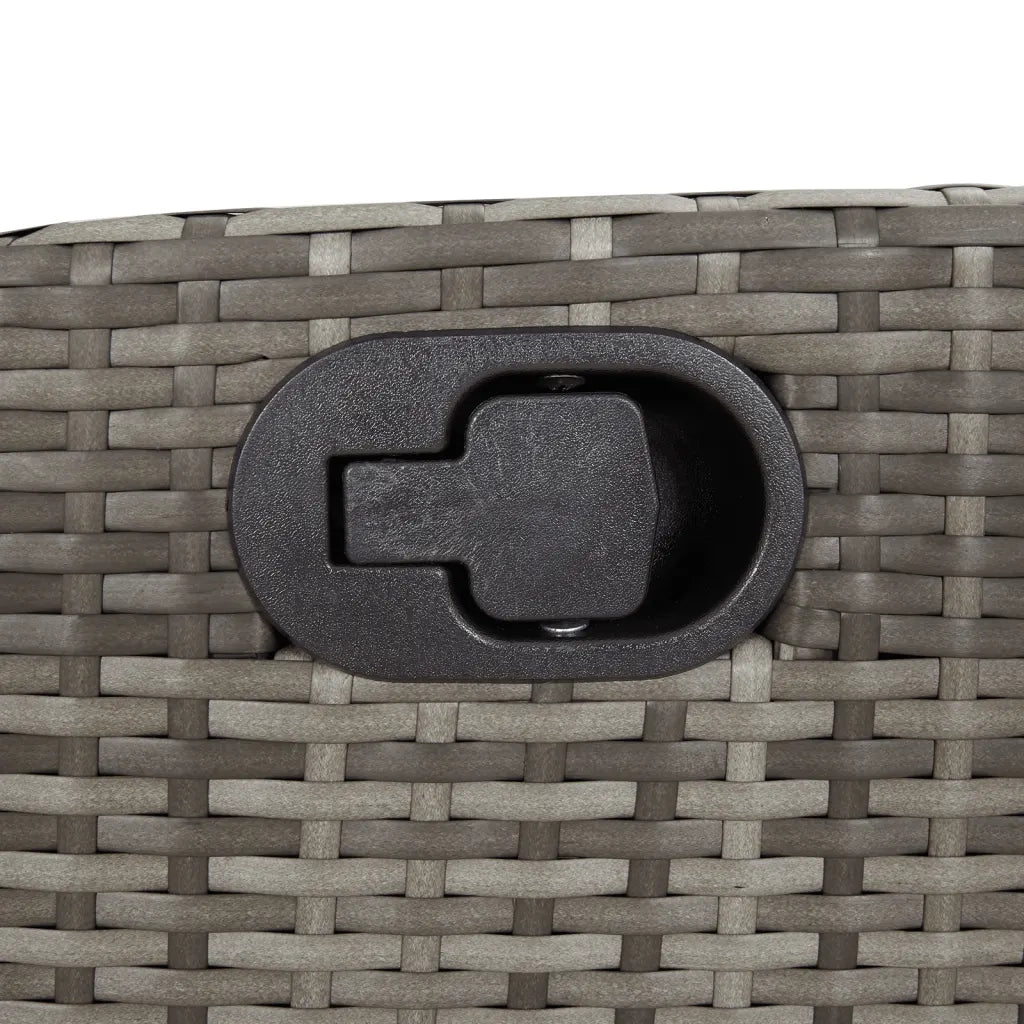 Set da Pranzo da Giardino 7 pz con Cuscini in Polyrattan Grigio 3212938