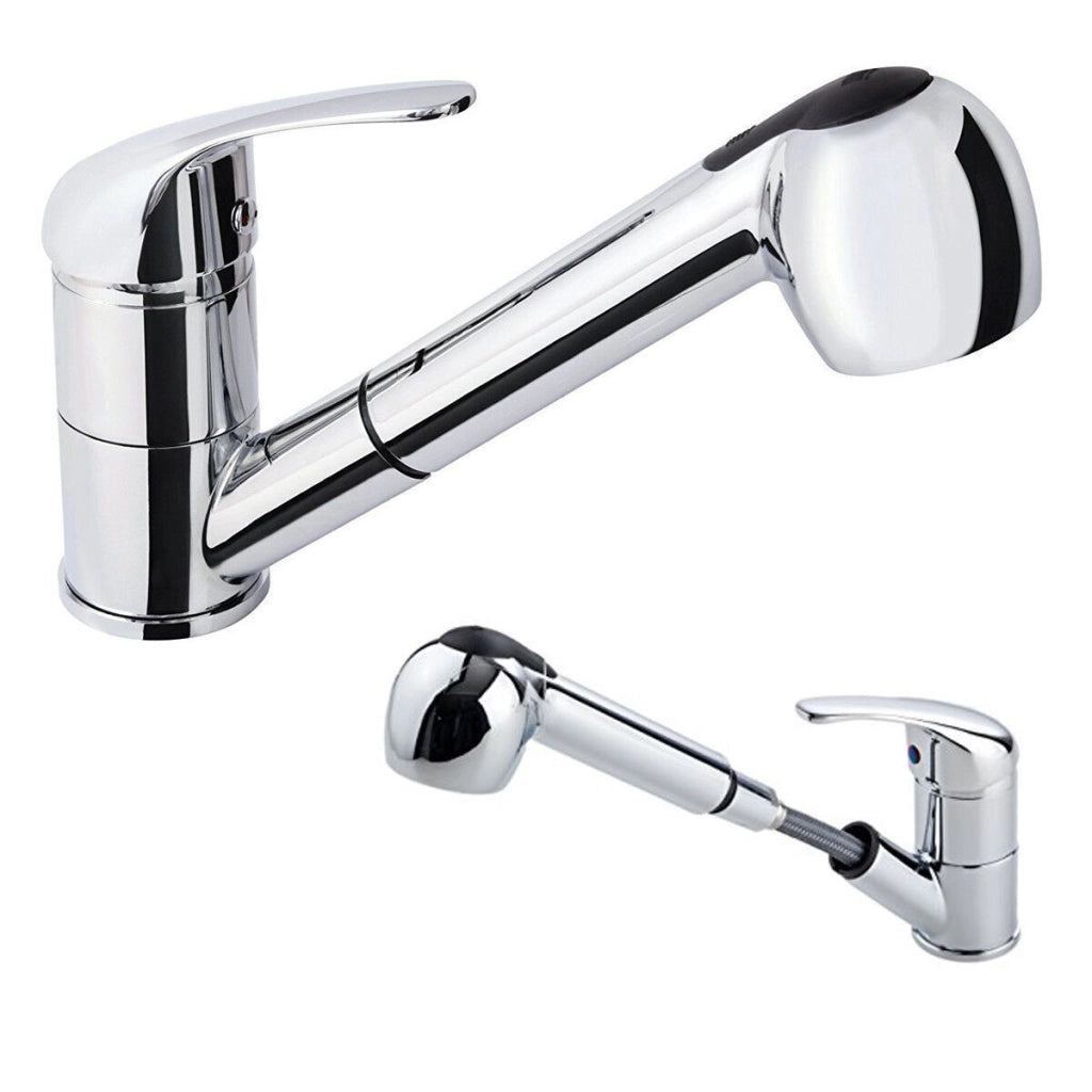 Rubinetto Miscelatore Monocomando Cucina Lavello Lavabo Con Doccetta Estraibile