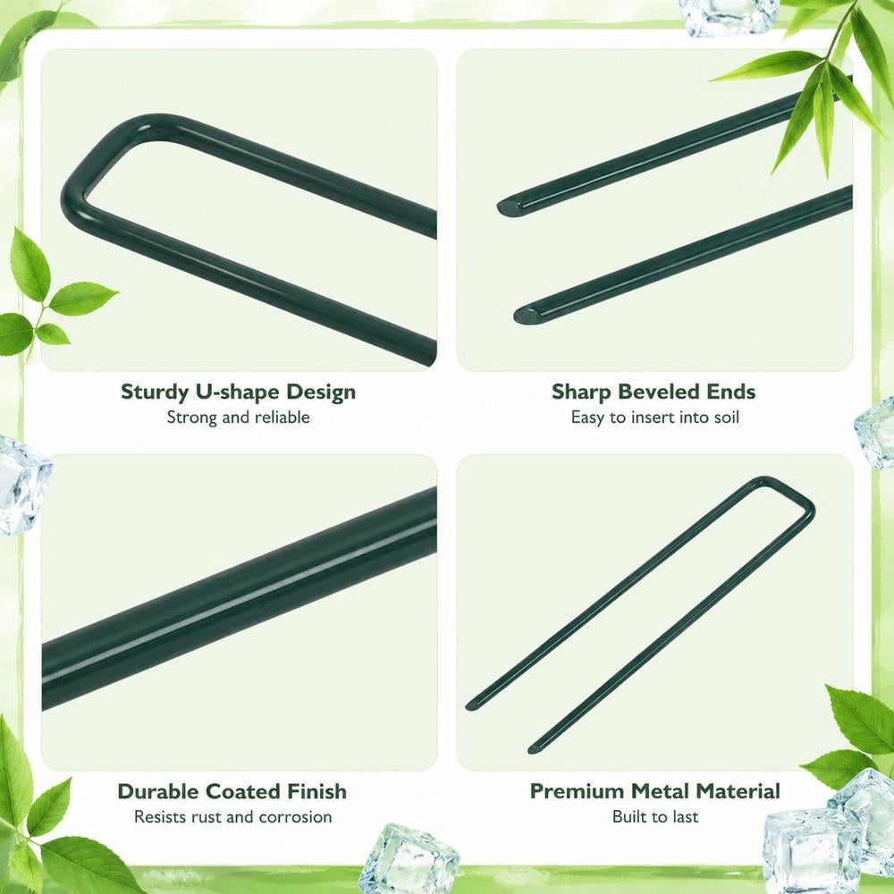 Artificial Turf Nails, 20 Pieces, U-shaped Iron