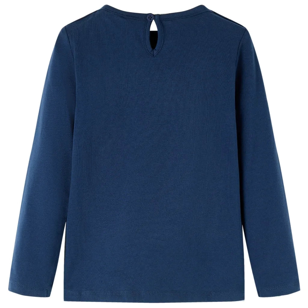 Maglietta per Bambini Maniche Lunghe Blu Marino 116 13651