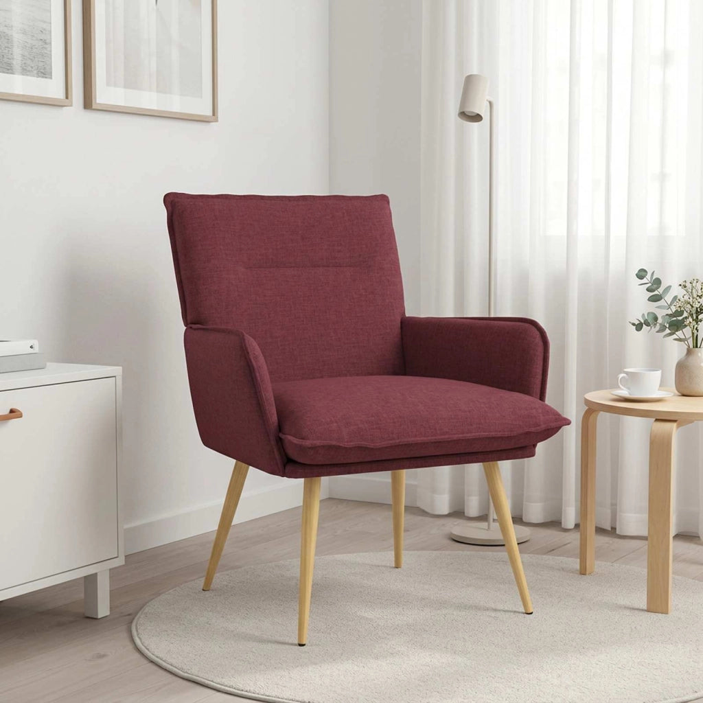 Poltrona Rosso Vino Tessuto 42047701