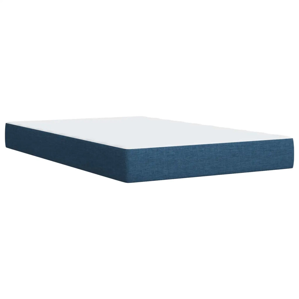 Letto box spring con materasso Blu 120 x 200 cm Tessuto 3454367