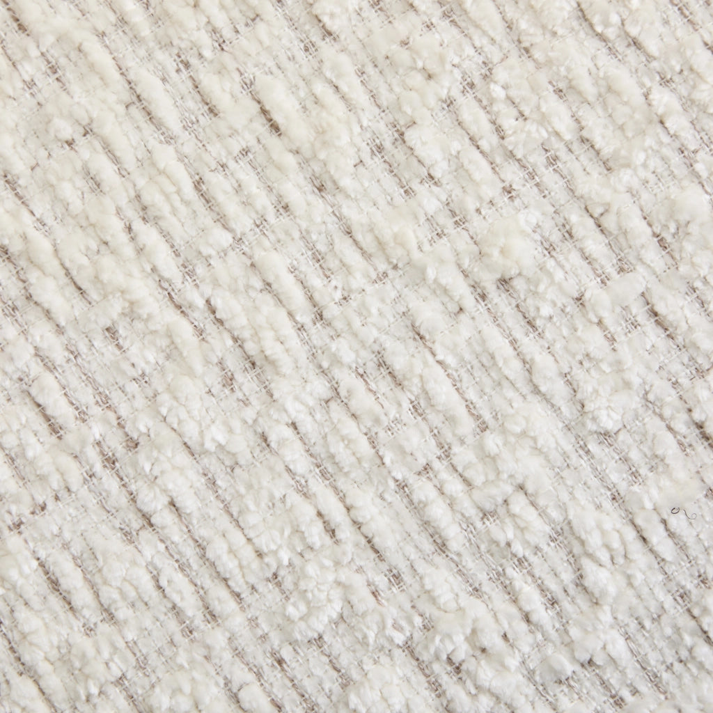 Divano modulare angolare 3 posti con braccioli larghi e tasche laterali in chenille beige