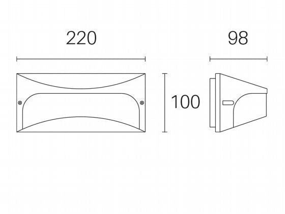 Applique da Esterno a LED 10W 3000K Sovil Marrone