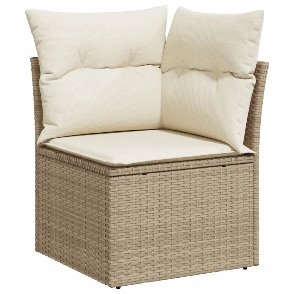 Set Divano da Giardino 8 pz con Cuscini Beige in Polyrattan 3220557