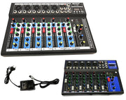MIXER AUDIO PROFESSIONALE 7 CANALI USB CON ECHO-DELAY dj karaoke pianobar