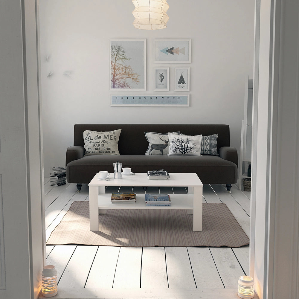 Vicco Tavolino da salotto Bianco 100 x 60 cm