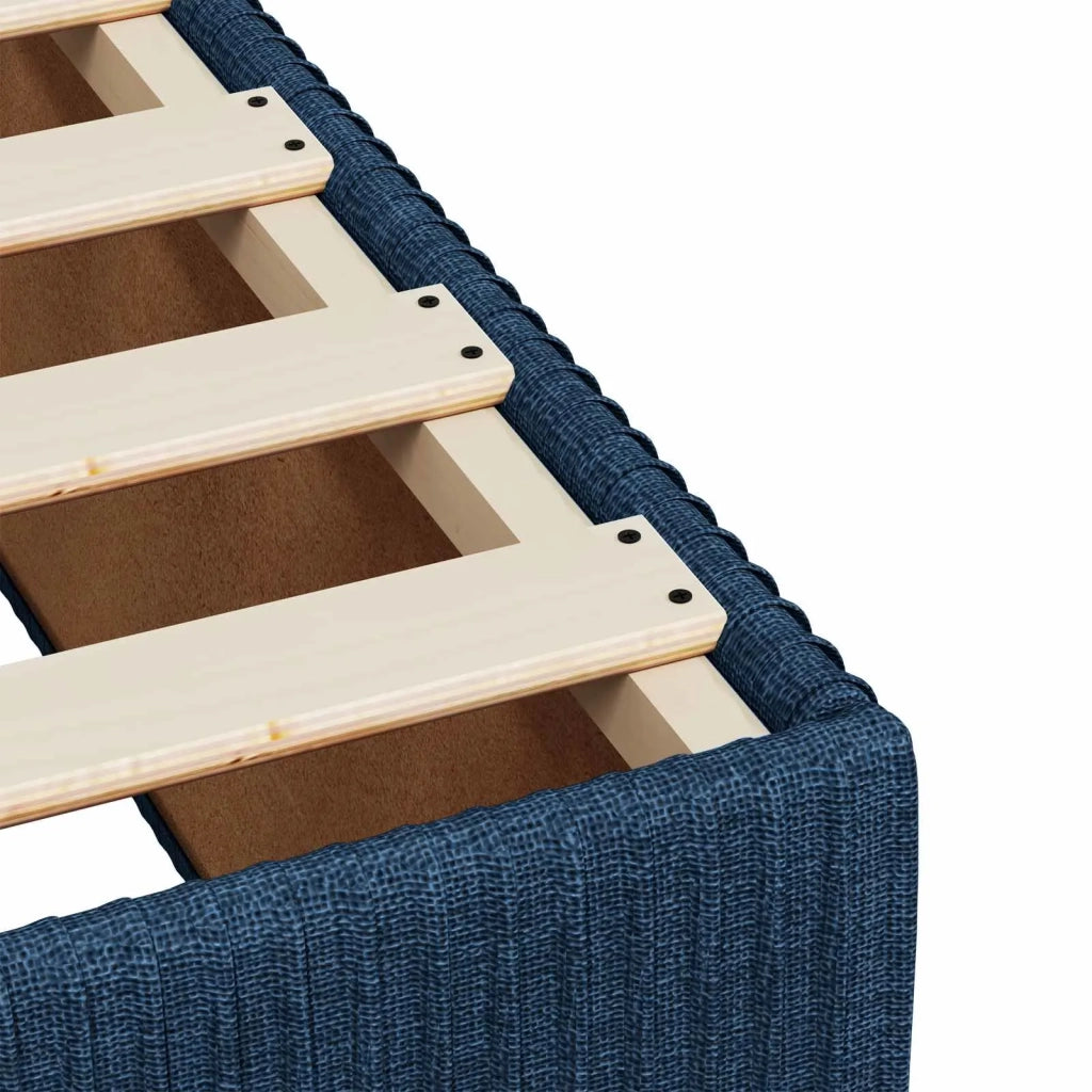 Letto box spring con materasso Blu 120 x 200 cm Tessuto 3454367