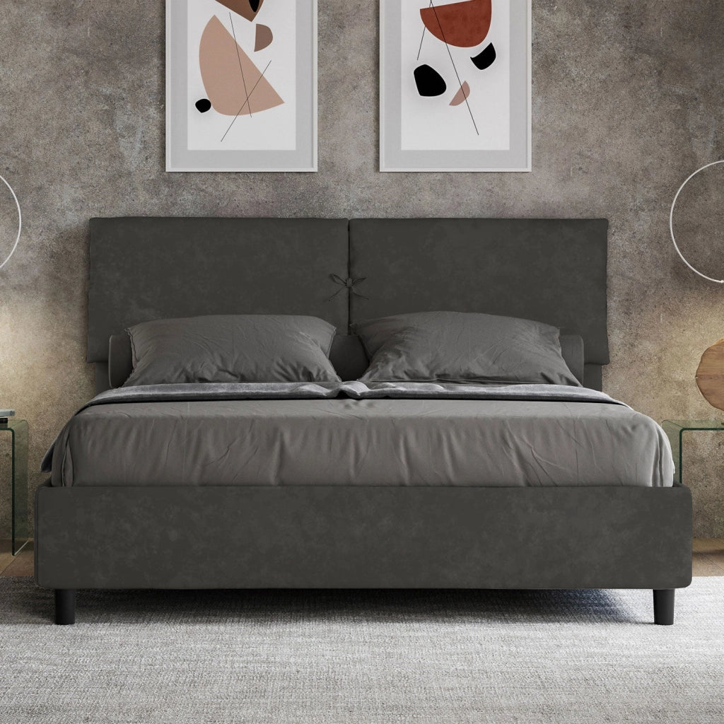 Letto Matrimoniale 160x200 cm Senza Rete Mados Grigio
