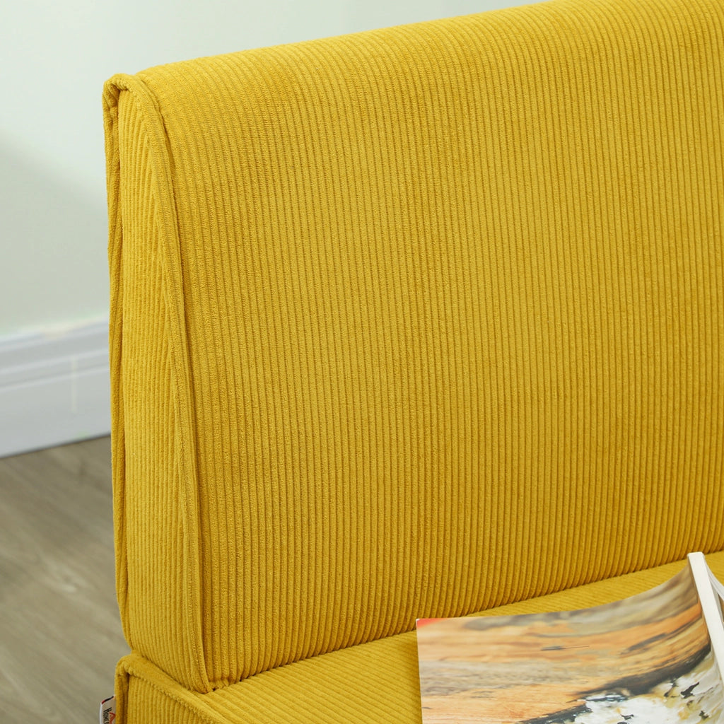 SOFA 2 posti 110x62x85 cm Giallo in poliestere