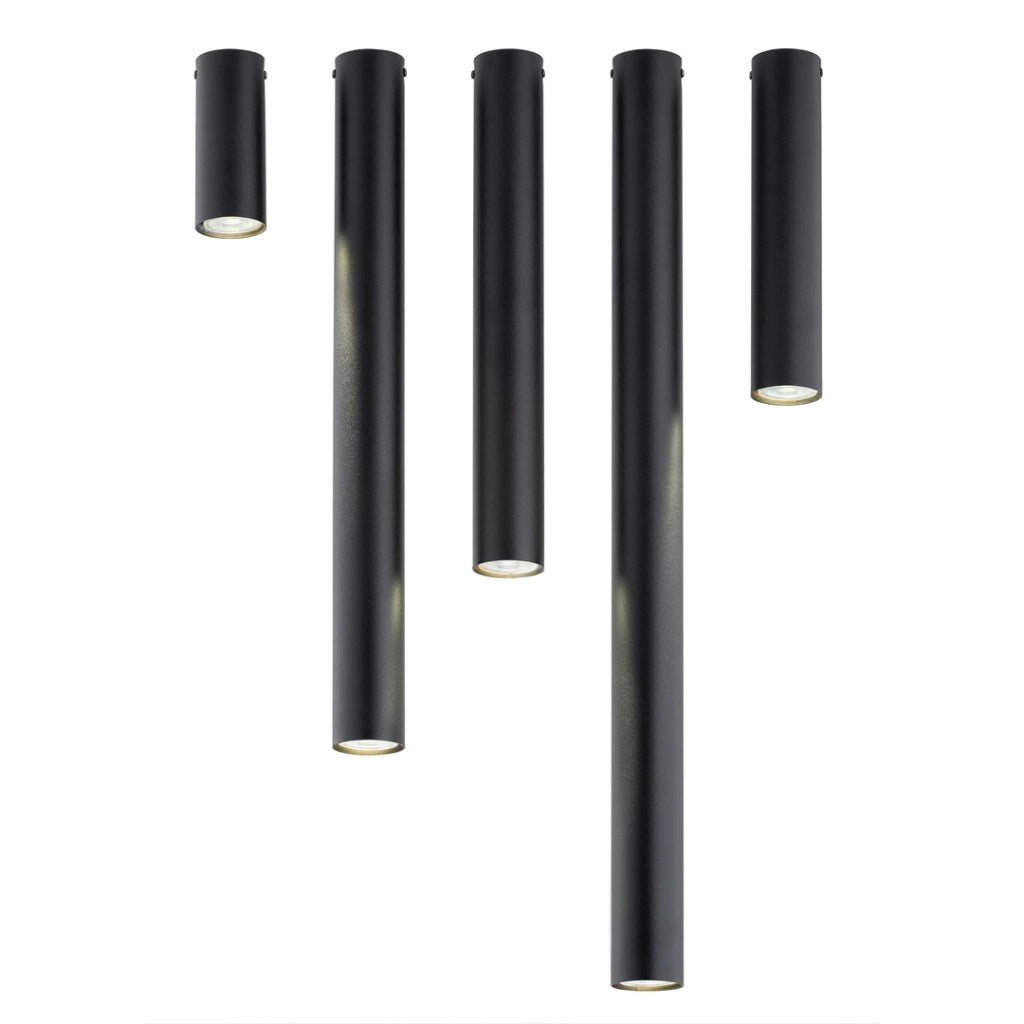 Faretto soffitto nero tondo 15cm 1xGU10 8W Emibig TECNO