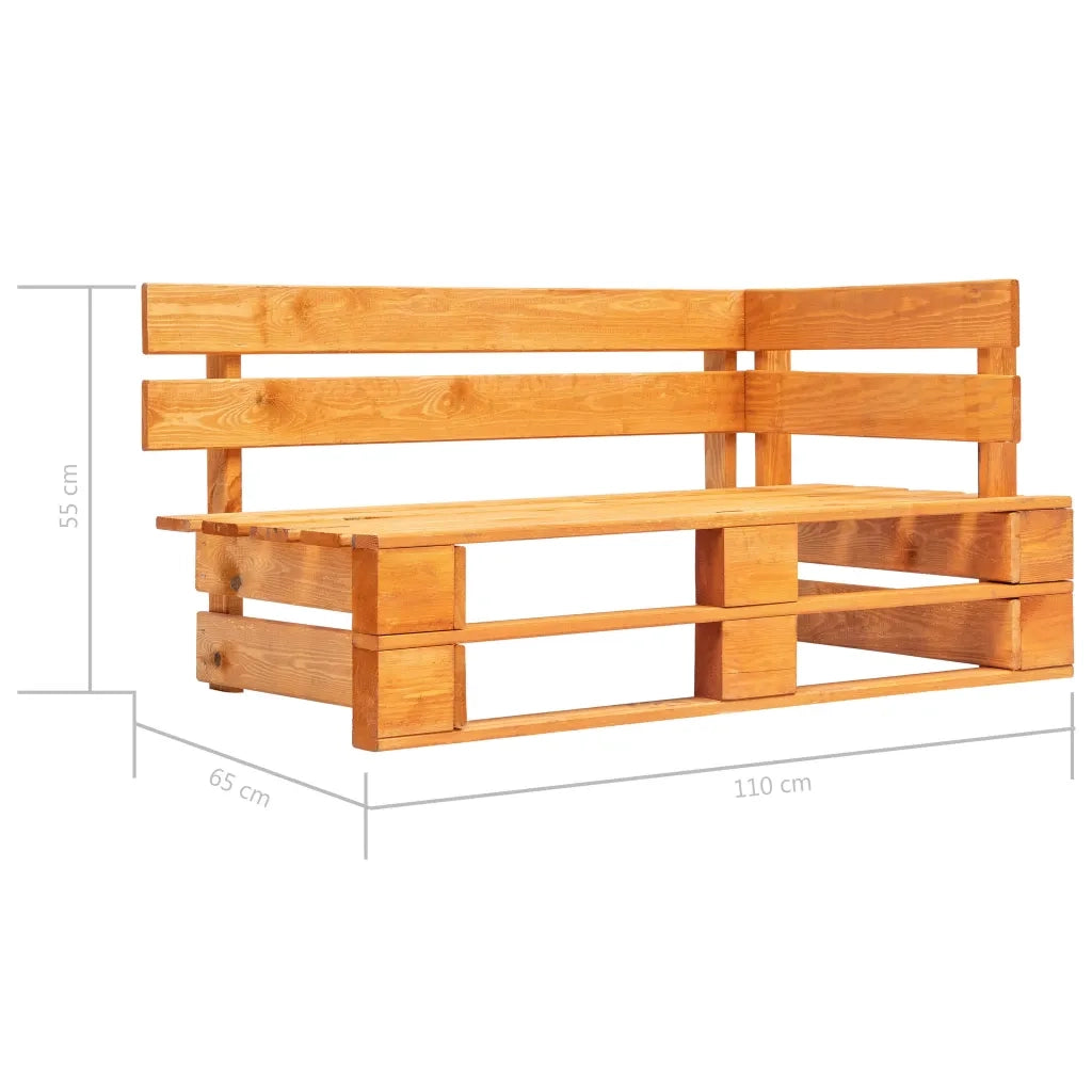 Divano a 2 Posti su Pallet con Cuscini Pino Impregnato Ambra 3066667